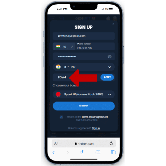 Betting Sites in India - 4rabet