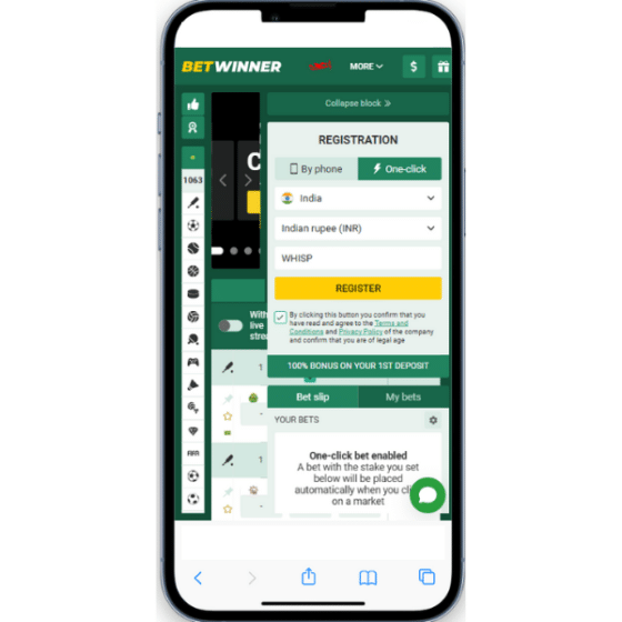 Where to enter Betwinner promo code during registration