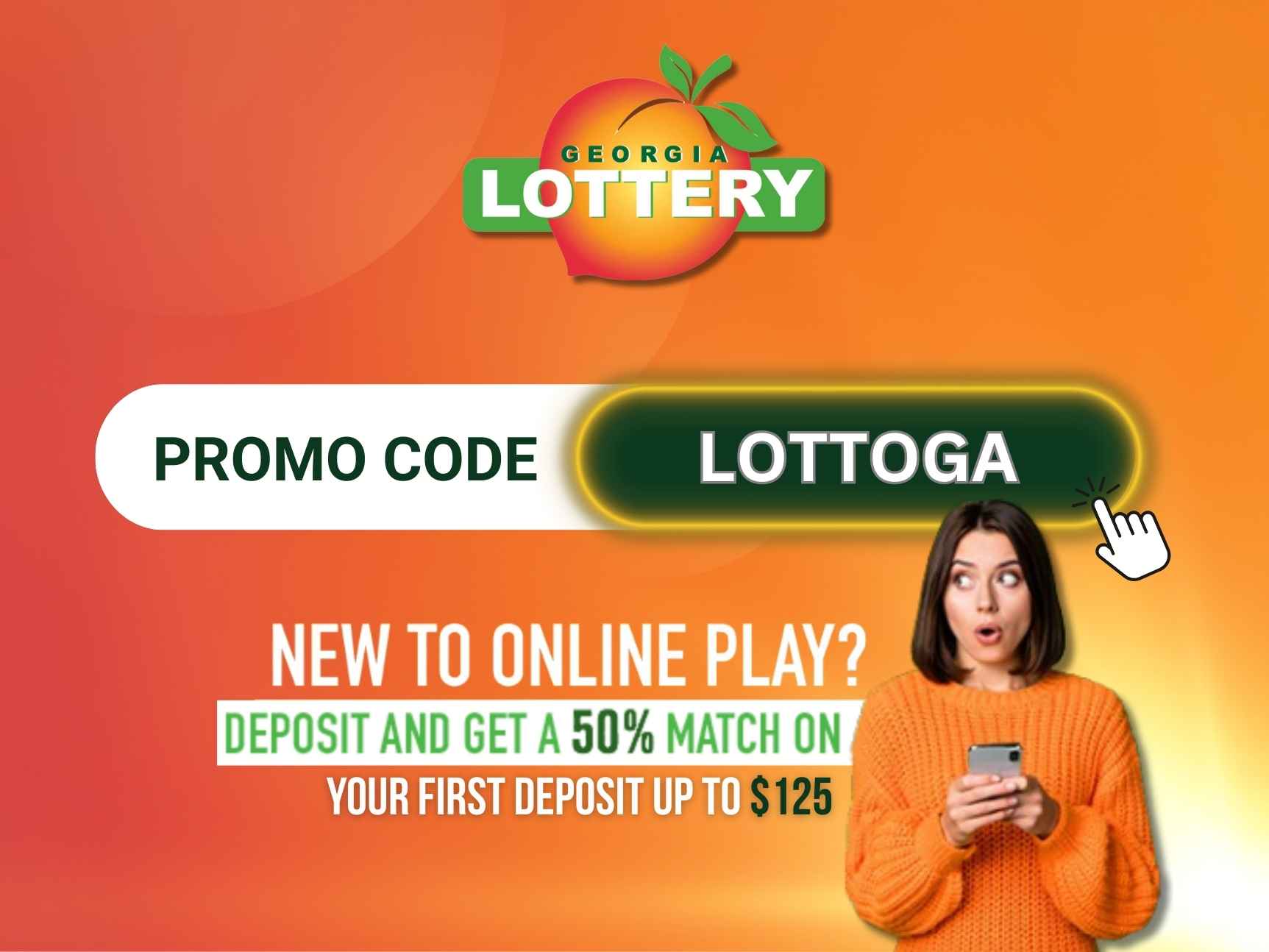 GA Lottery Promo Code LOTTOGA - Get a 50% Match up to $125 in April 2026