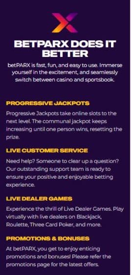 Showcasing various BetParx Features 