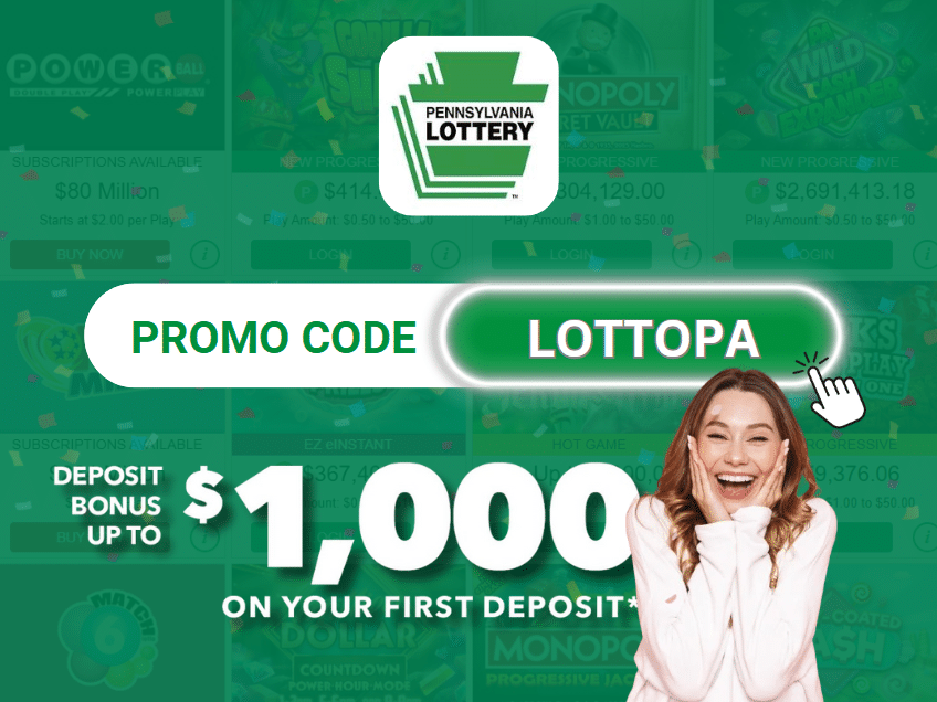 PA Lottery Bonus Code LOTTOPA: Get $20 Free & a 100% Match up to $1,000 (April 2026)
