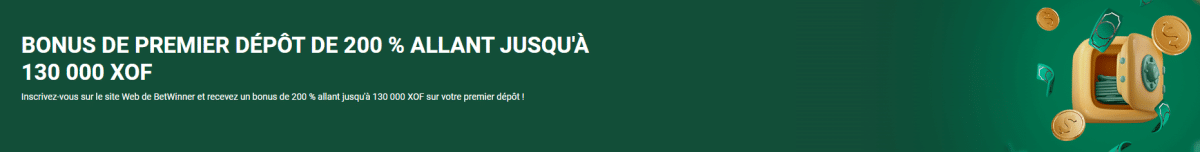 Bonus de bienvenue sport Betwinner
