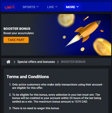 Booster Bonus - offers for existing paripesa customers