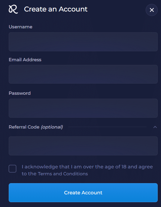 how to sign up on rainbet using the referral code