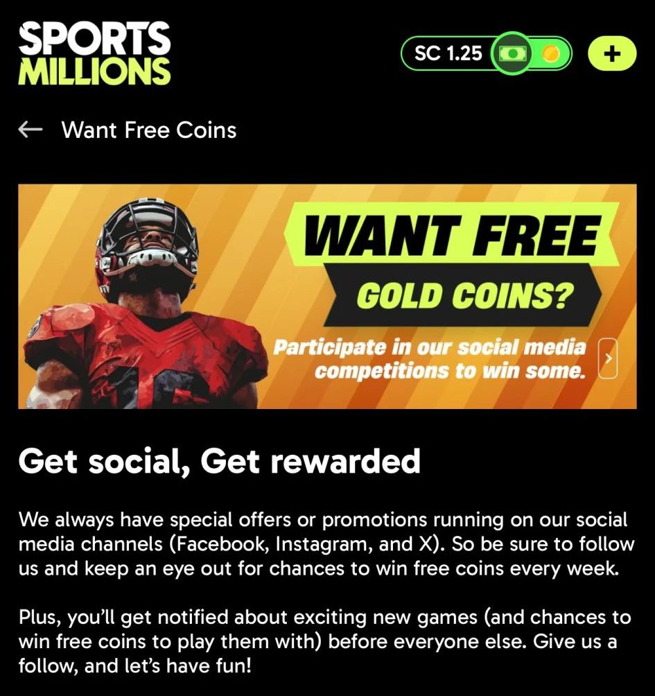 Sports Millions Social Casino