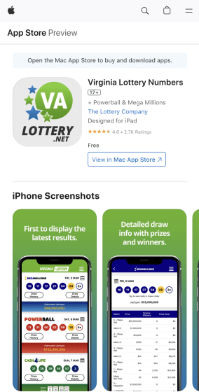 virginia lottery latest winning numbers app
