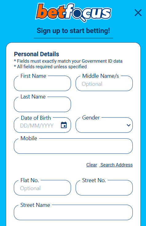 how to sign up with the betfocus bonus code
