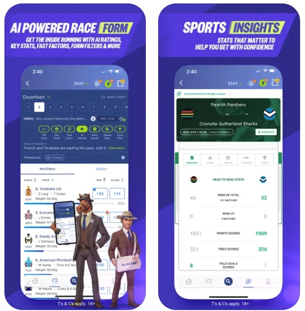 Palmerbet special features - ai powered race