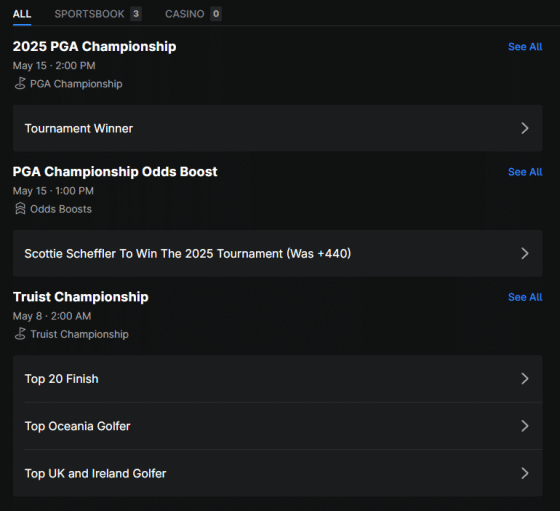 thescore bet betting markets