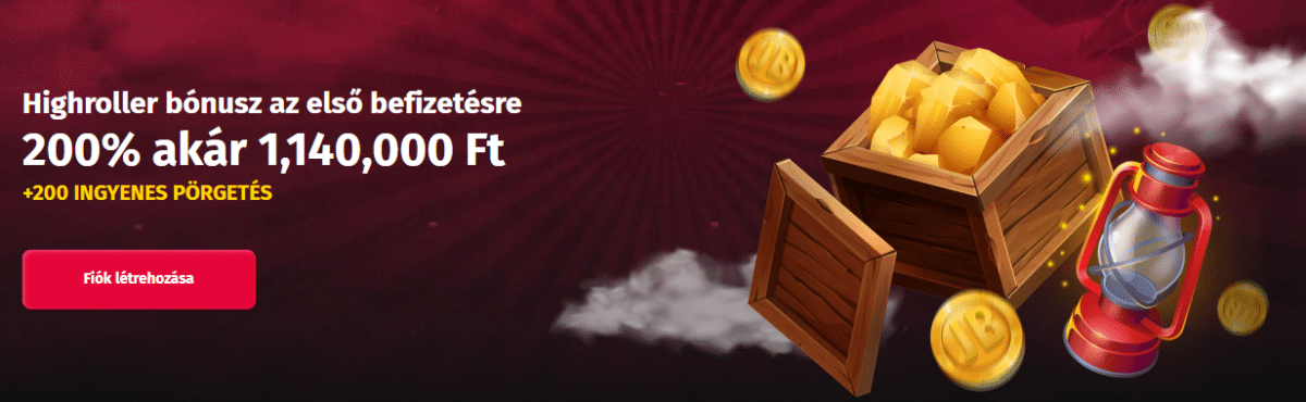 Jettbet Highroller bónusz