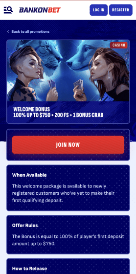 Bankonbet casino bonus 
