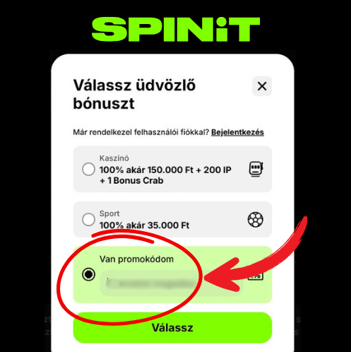 Spinit promóciós kód
