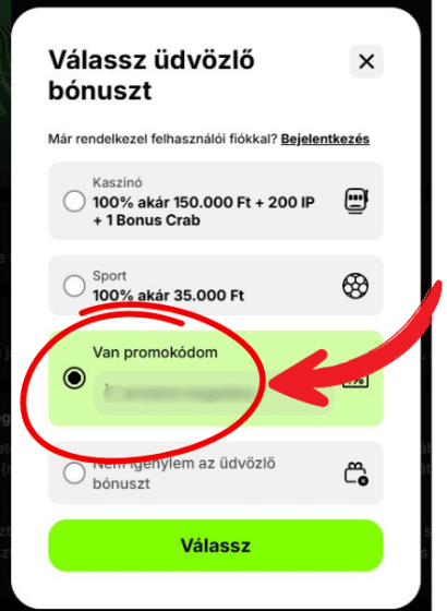 Spinit promóciós kód regisztráció