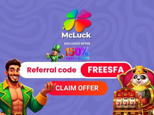 McLuck Referral Code FREESFA: 57,500 GC + 30 SC in April 2026