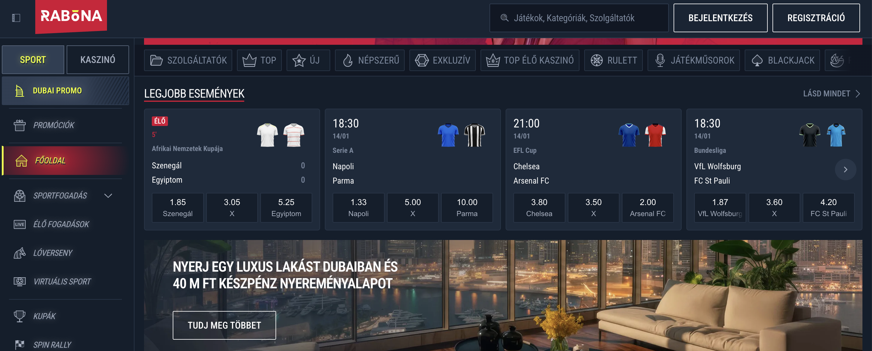 Rabona Legjobb sportfogadási oldalak