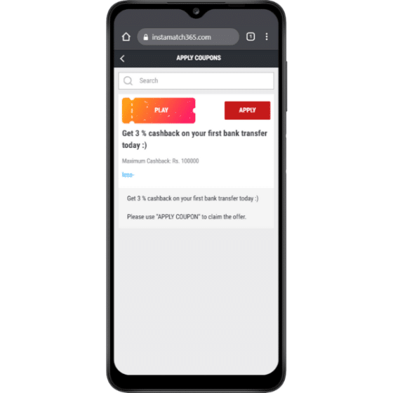 Mobile screenshot of the Winmatch sports bonus