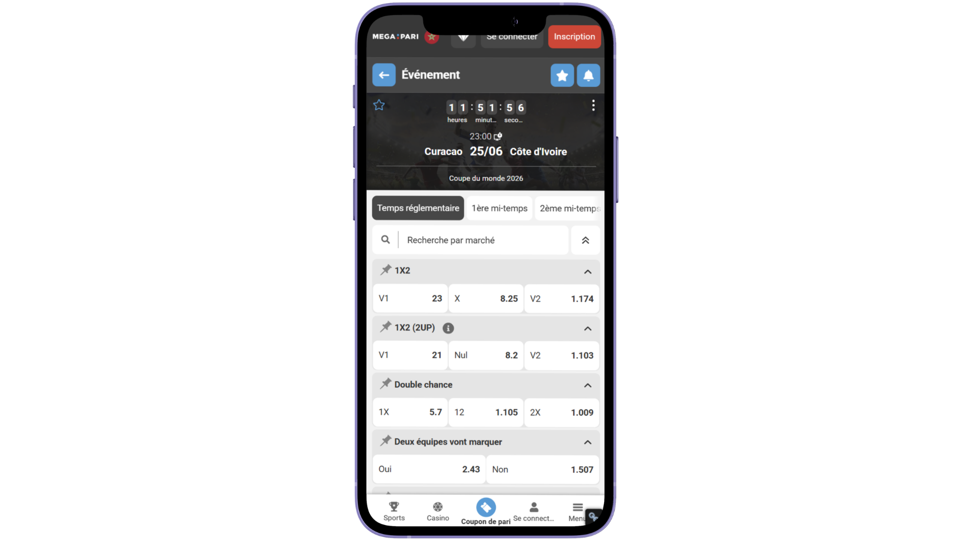 Application Megapari à télécharger sur mobile