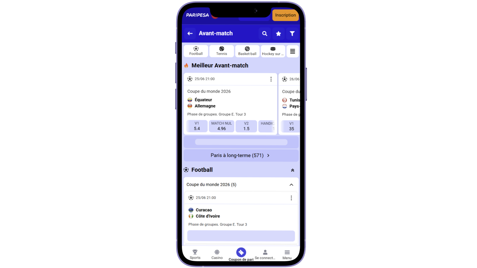 Télécharger l'appli mobile Paripesa gratuitement