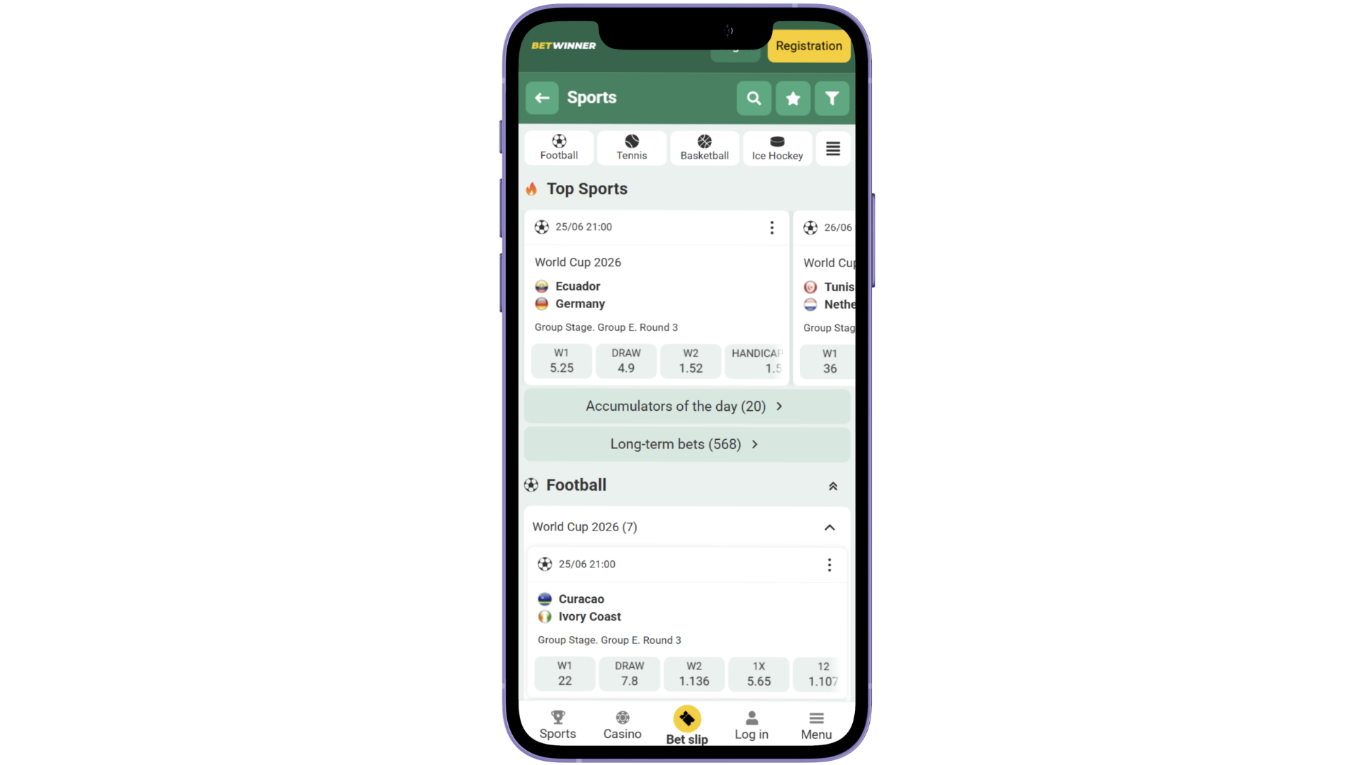 Betwinner APK se télécharge via Android et iOS
