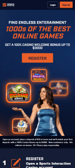 Sports interaction casino 