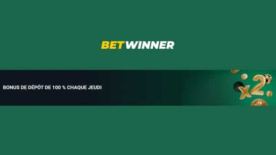 Promo bonus de d&eacute;p&ocirc;t jeudi Betwinner