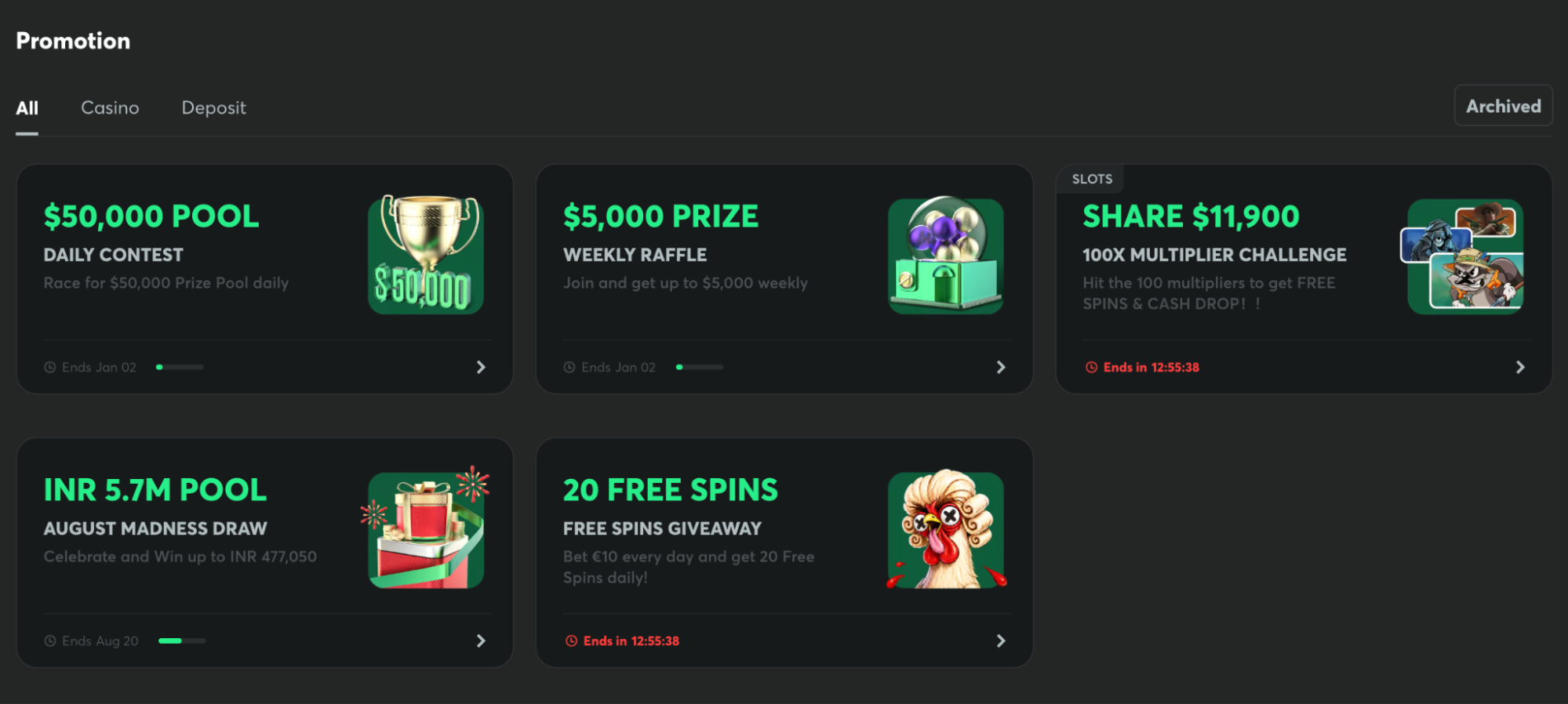 An image showing the latest BC.GAME promotions
