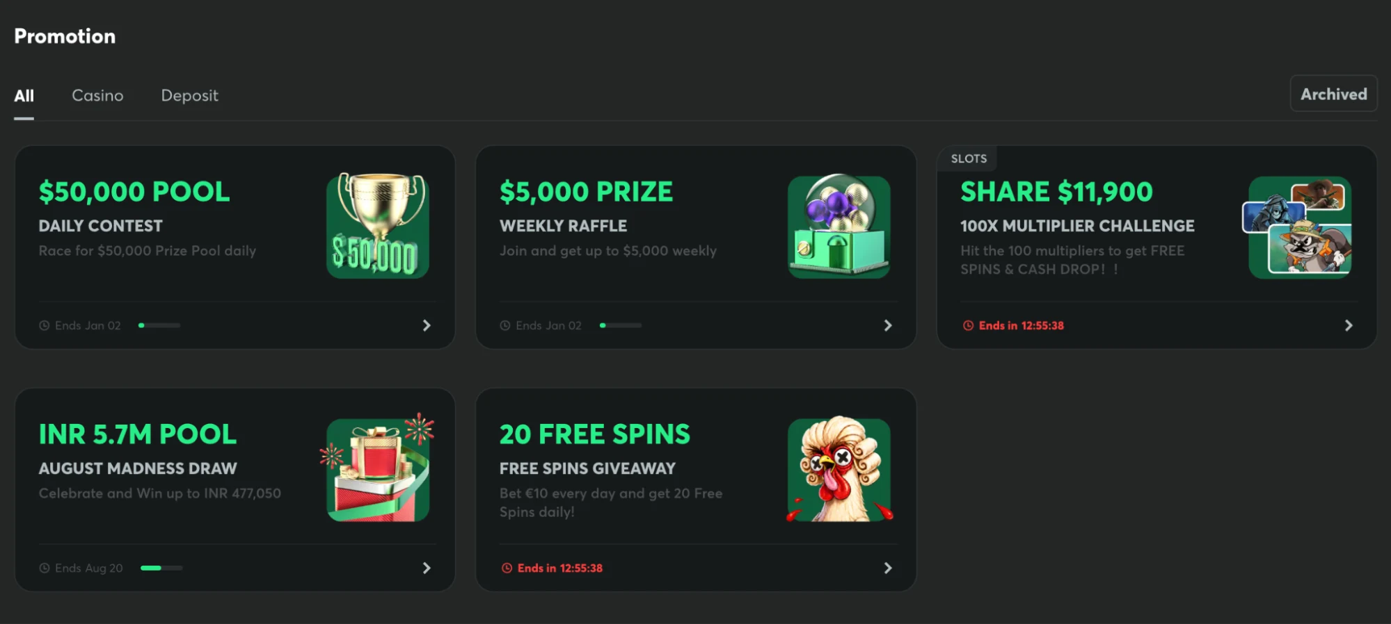 An image showing the latest BC.GAME promotions