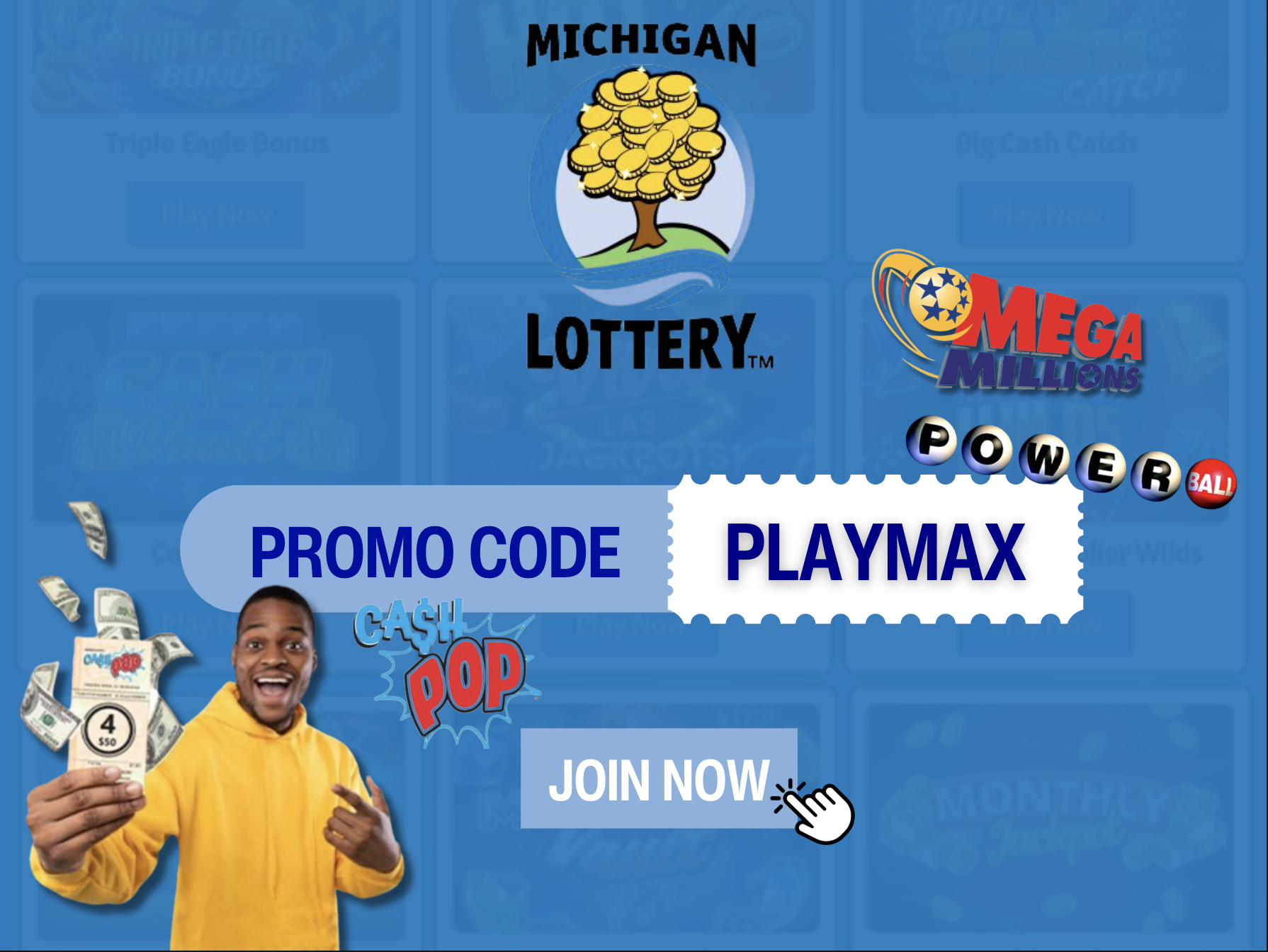 Michigan Lottery Promo Code PLAYMAX: $430 Welcome Bonus (April 2026)