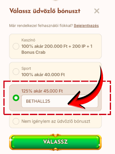 Bethall promok&oacute;d: BETHALL25 &ndash; Ak&aacute;r 45 000 Ft &uuml;dv&ouml;zlő b&oacute;nusz