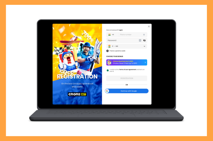 Crorebet promo code applied duringregistration