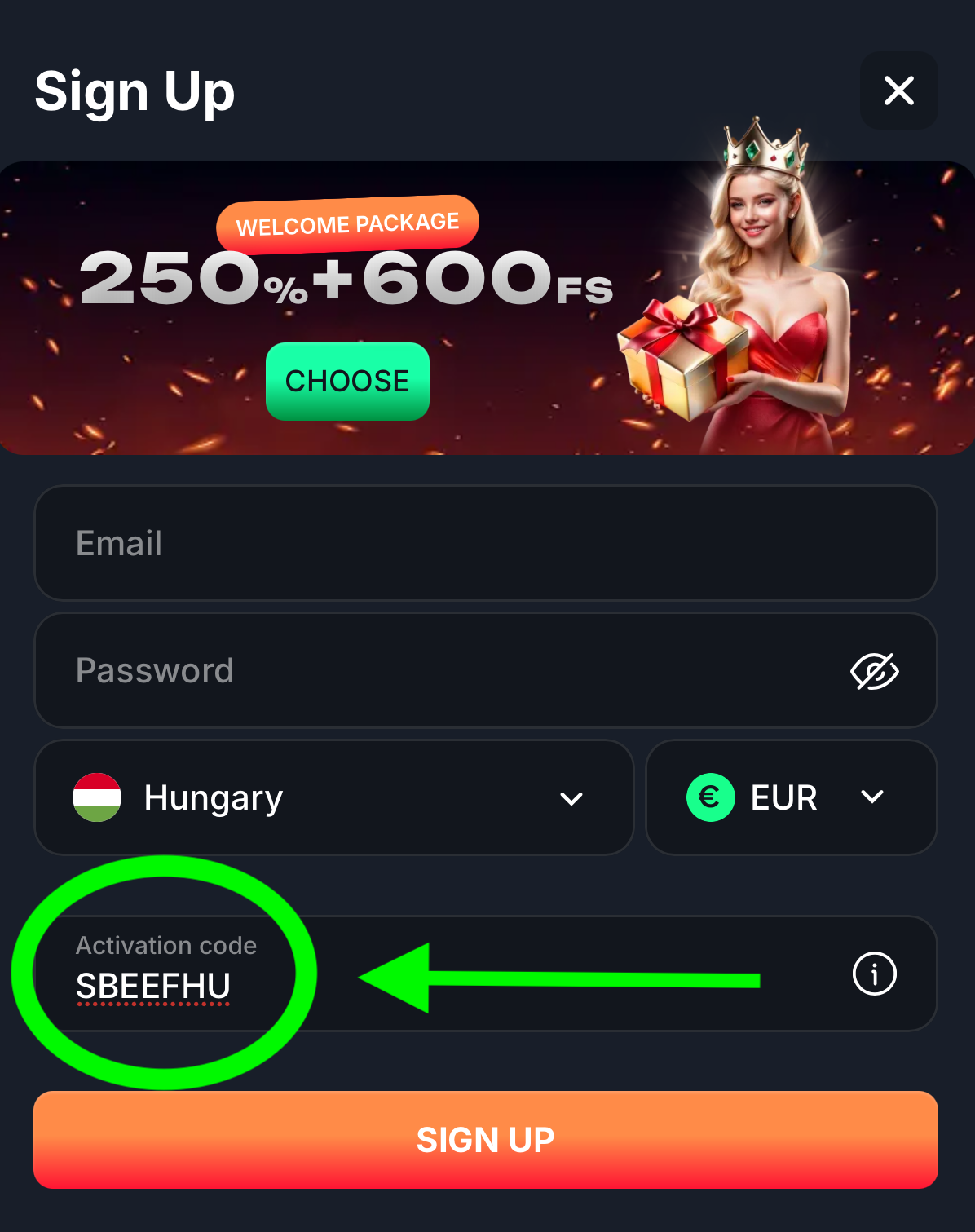 Beef Casino Prom&oacute;ci&oacute;s K&oacute;d: SBEEFHU &euro;900 B&oacute;nusz + 600 FS