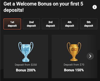 GGBET sign up bonus canada