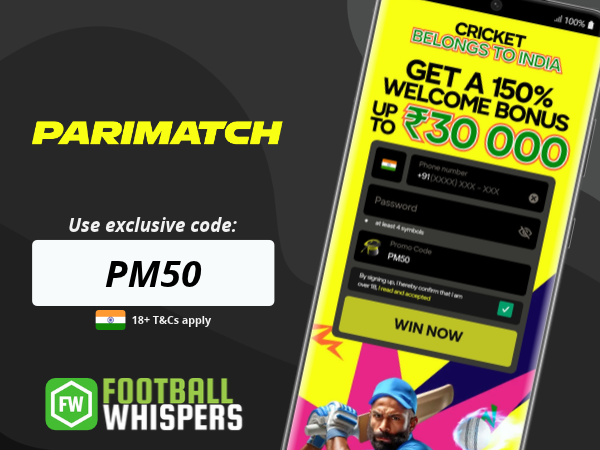 Parimatch Promo Code in 2026: PM50 for ₹30,000 Bonus