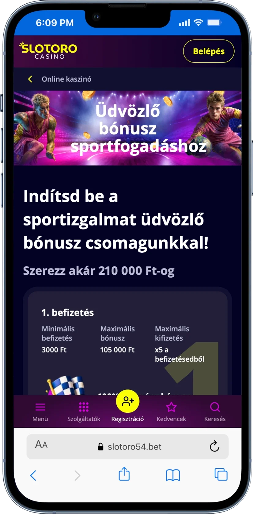 Sportfogadási bónusz Slotoro