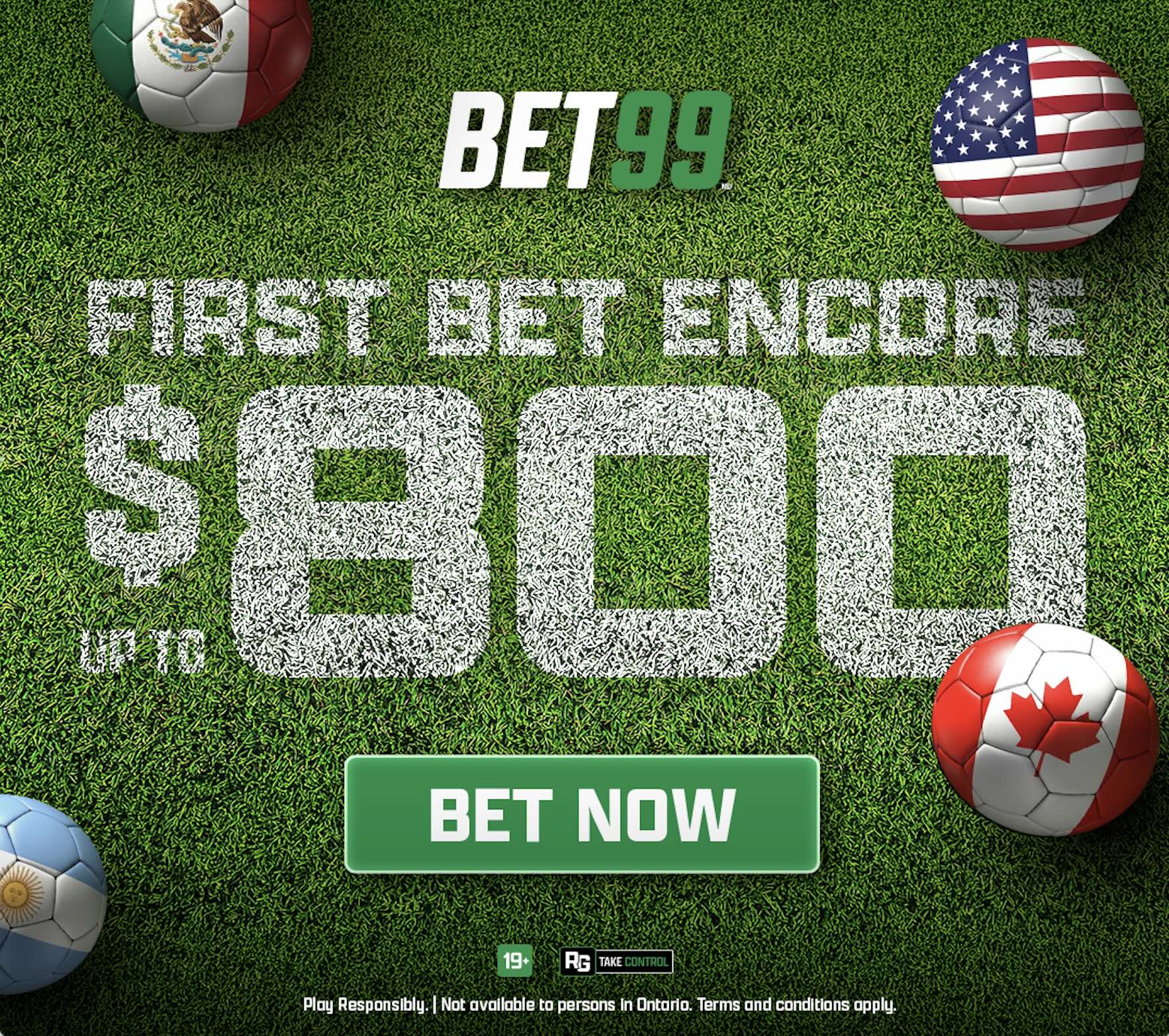 Bet99 Canada First bet encore offer