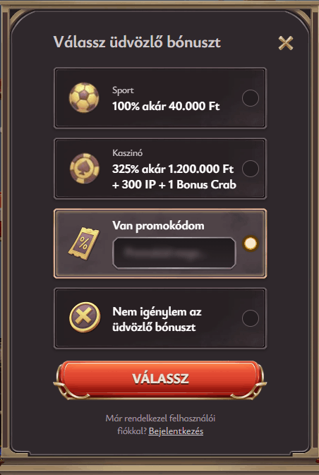 Vicibet bónusz kód