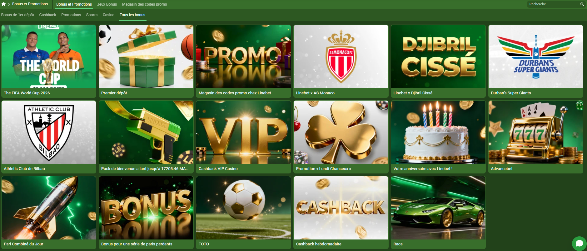 Promotion Linebet apr&egrave;s inscription code promo Linebet


