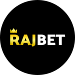 This image displays the round logo of the Indian bookmaker Rajbet.