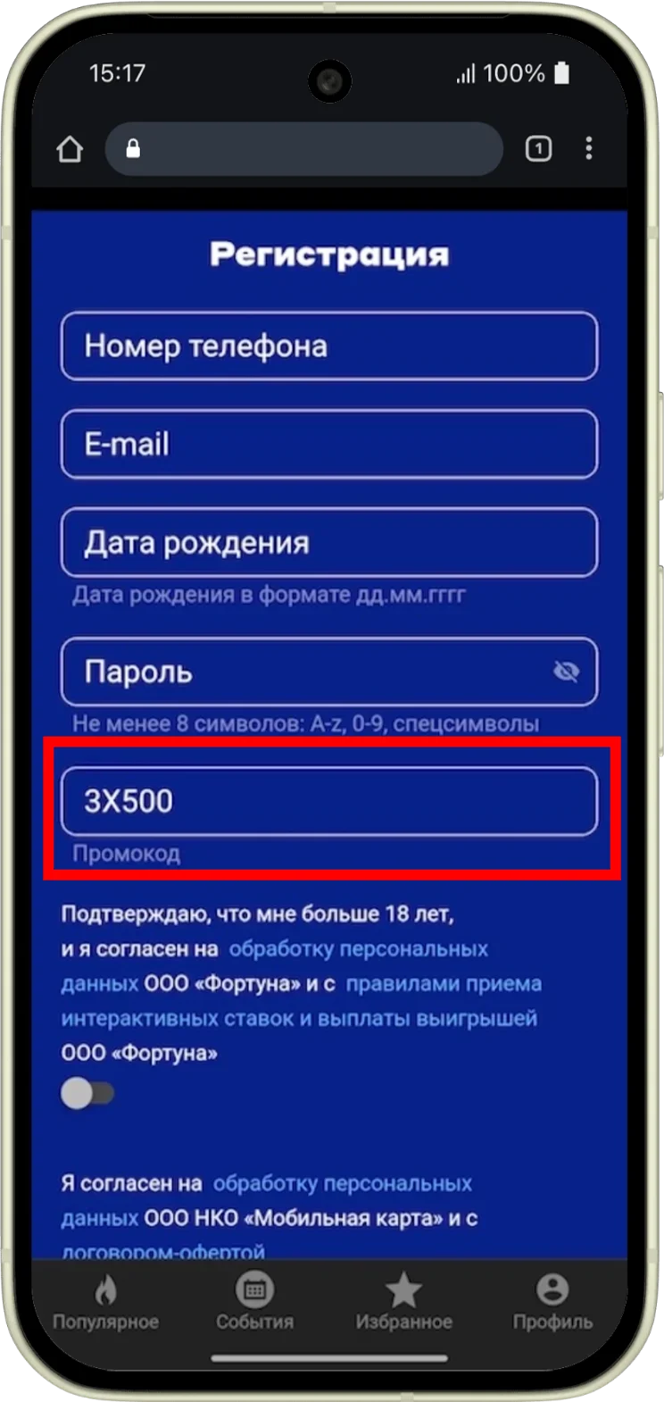 Обзор регистрации в Бетсити
