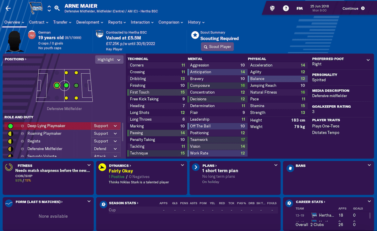 Arne Maier, Football Manager