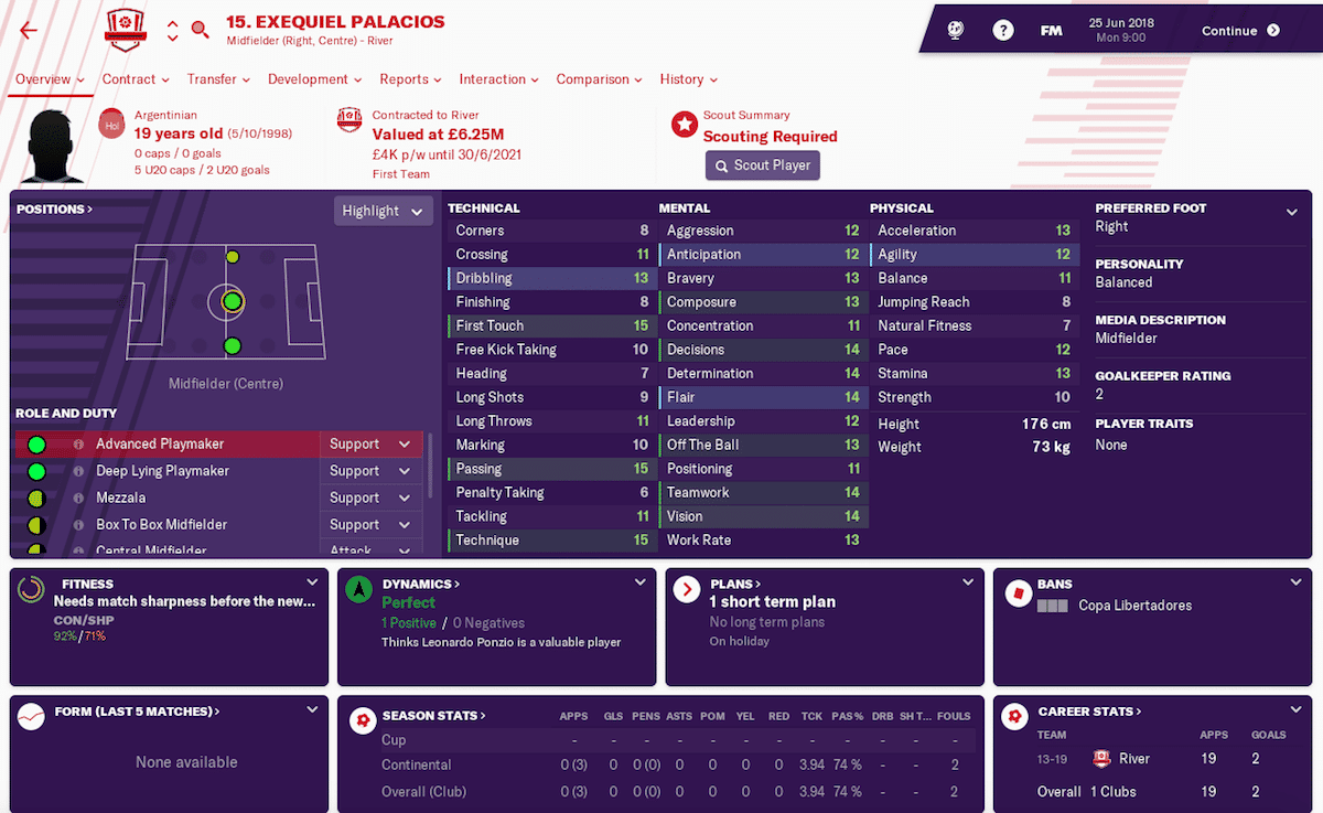 Exequiel Palacios, Football Manager