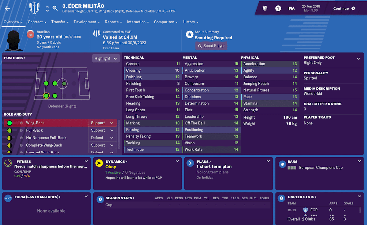 &Eacute;der Milit&atilde;o, Football Manager