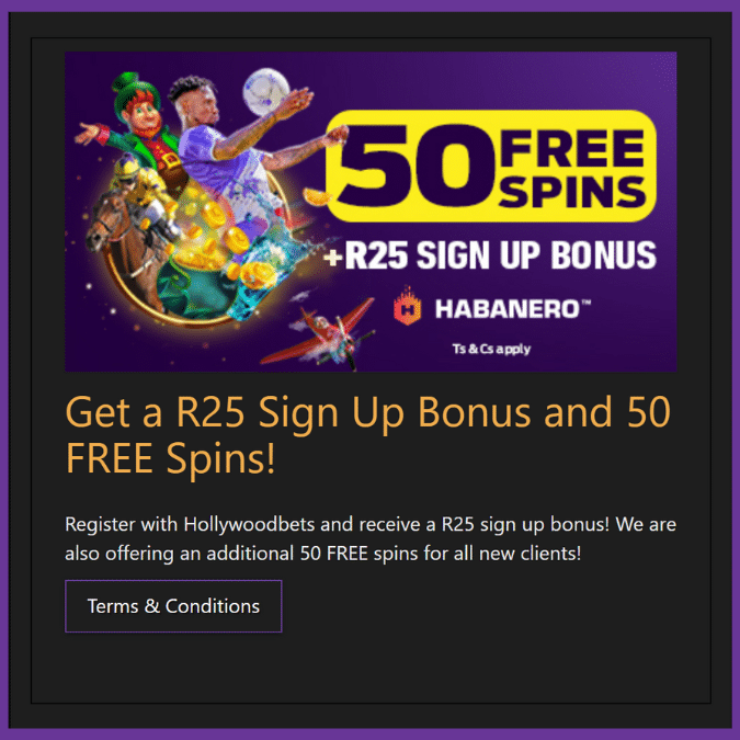 Hollywoodbets welcome bonus
