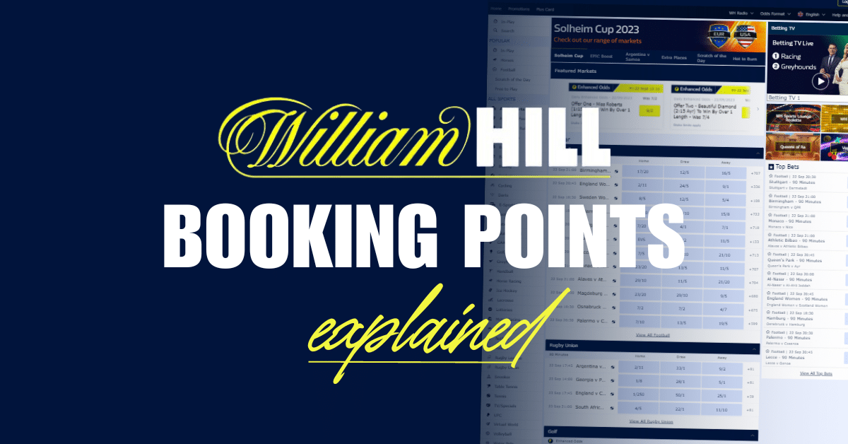 william hill booking points