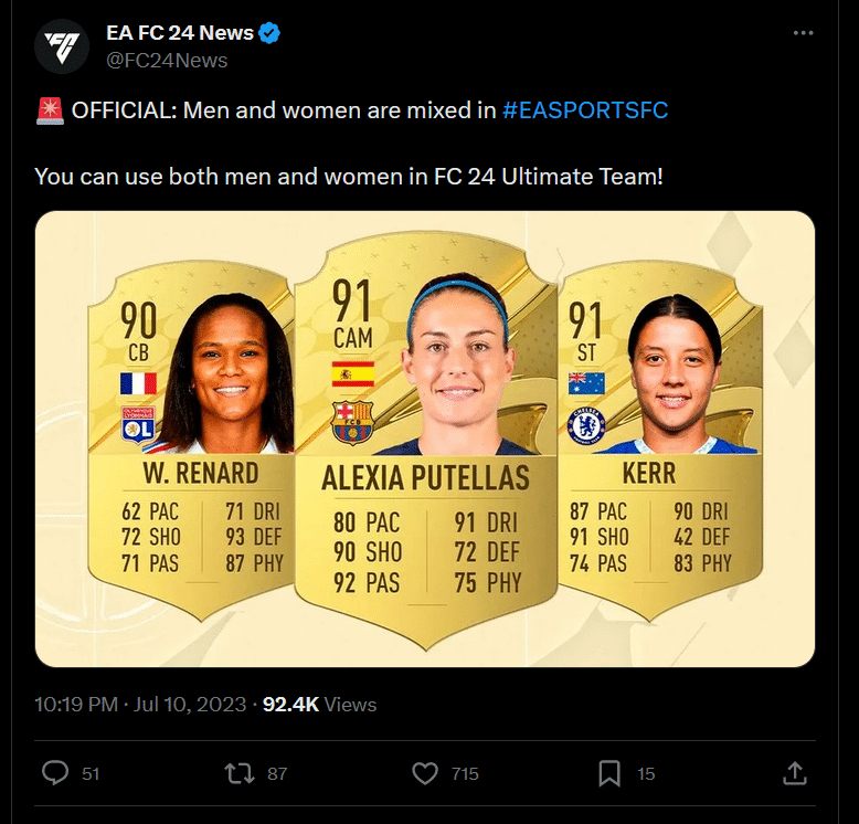 EA FC 24 Ultimate Team: Best women