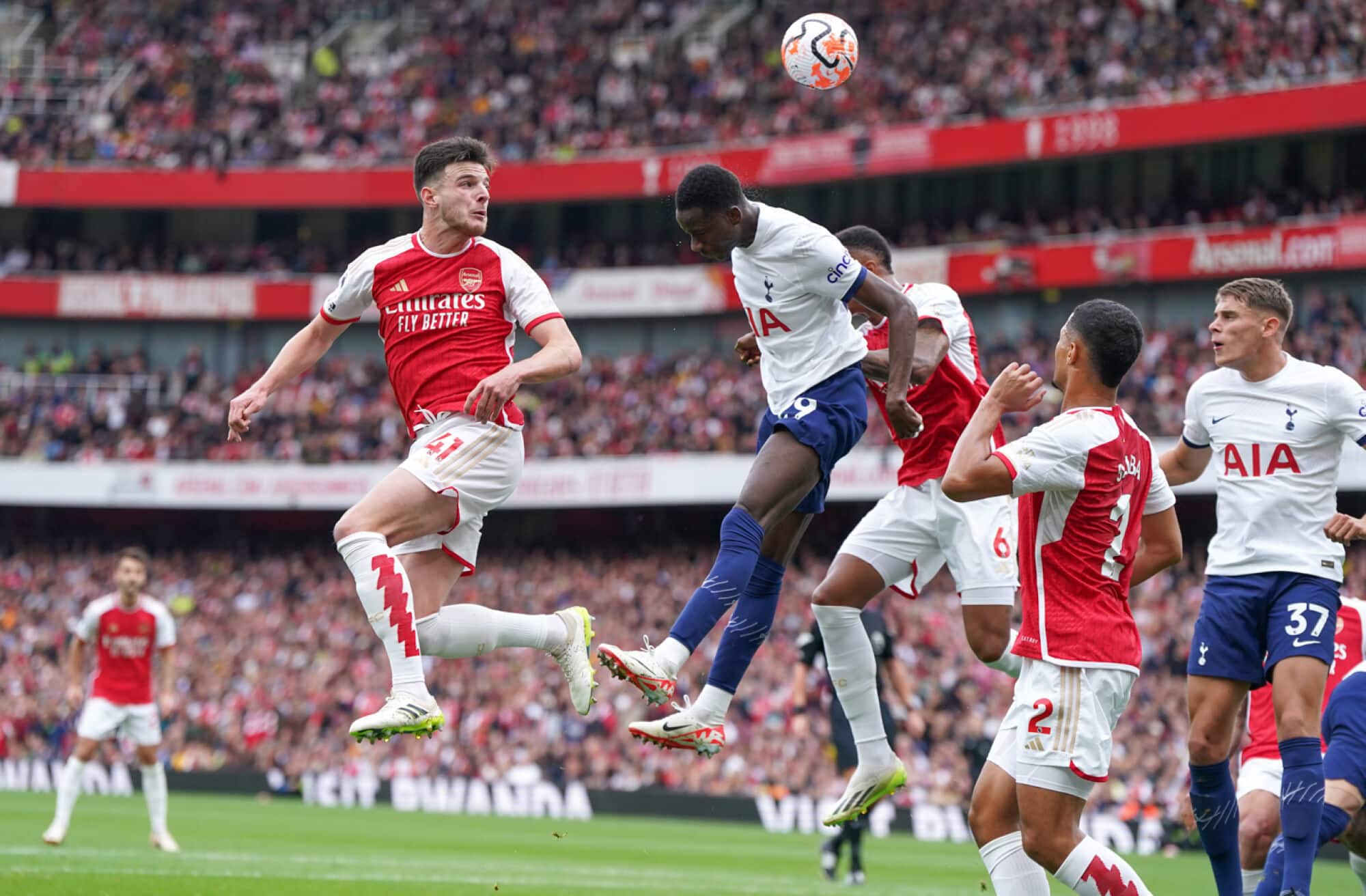 Arsenal's Declan Rice vs Tottenham