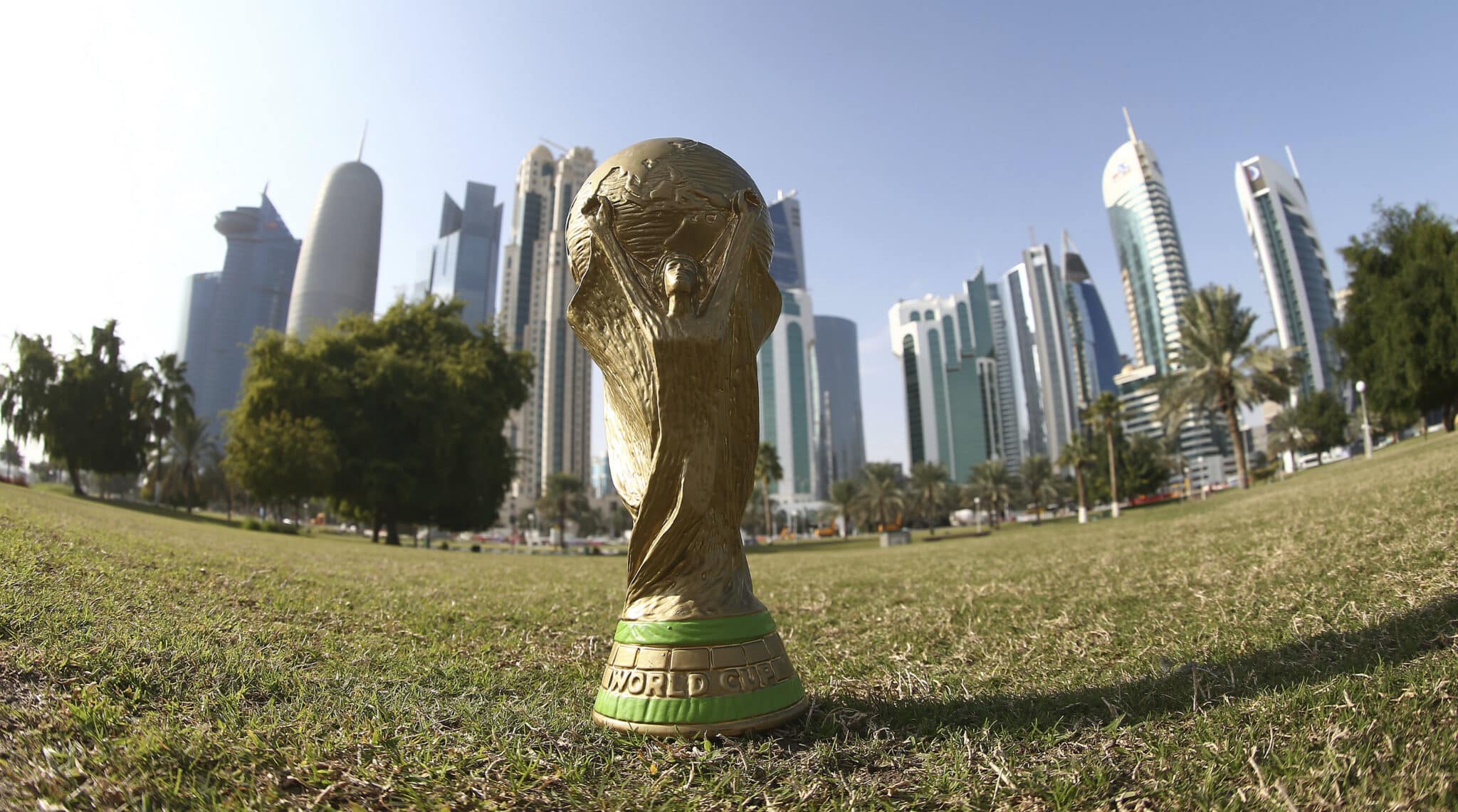 World Cup trophy in Doha
