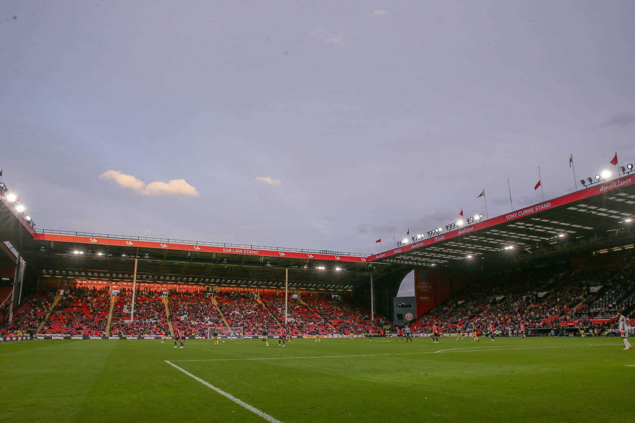 A general view inside of Bramall Lane