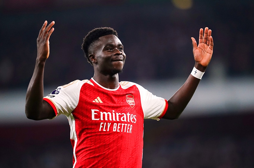 In our Premier League 2up and win predictions, Arsenal's Bukayo Saka is key.