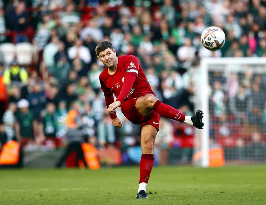 Steven Gerrard played his part in the excellent Liverpool penalty record in cup finals